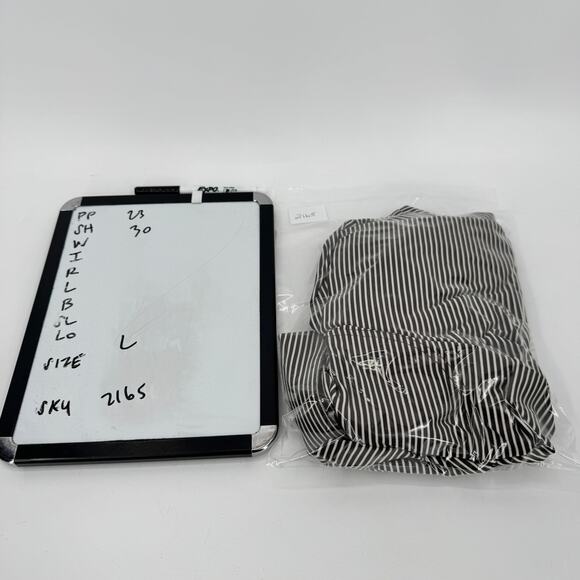 Straight Down Polo Shirt Mens Large Brown Stripe BELFAIR GOLF Logo Short Sleeve - Picture 8 of 8